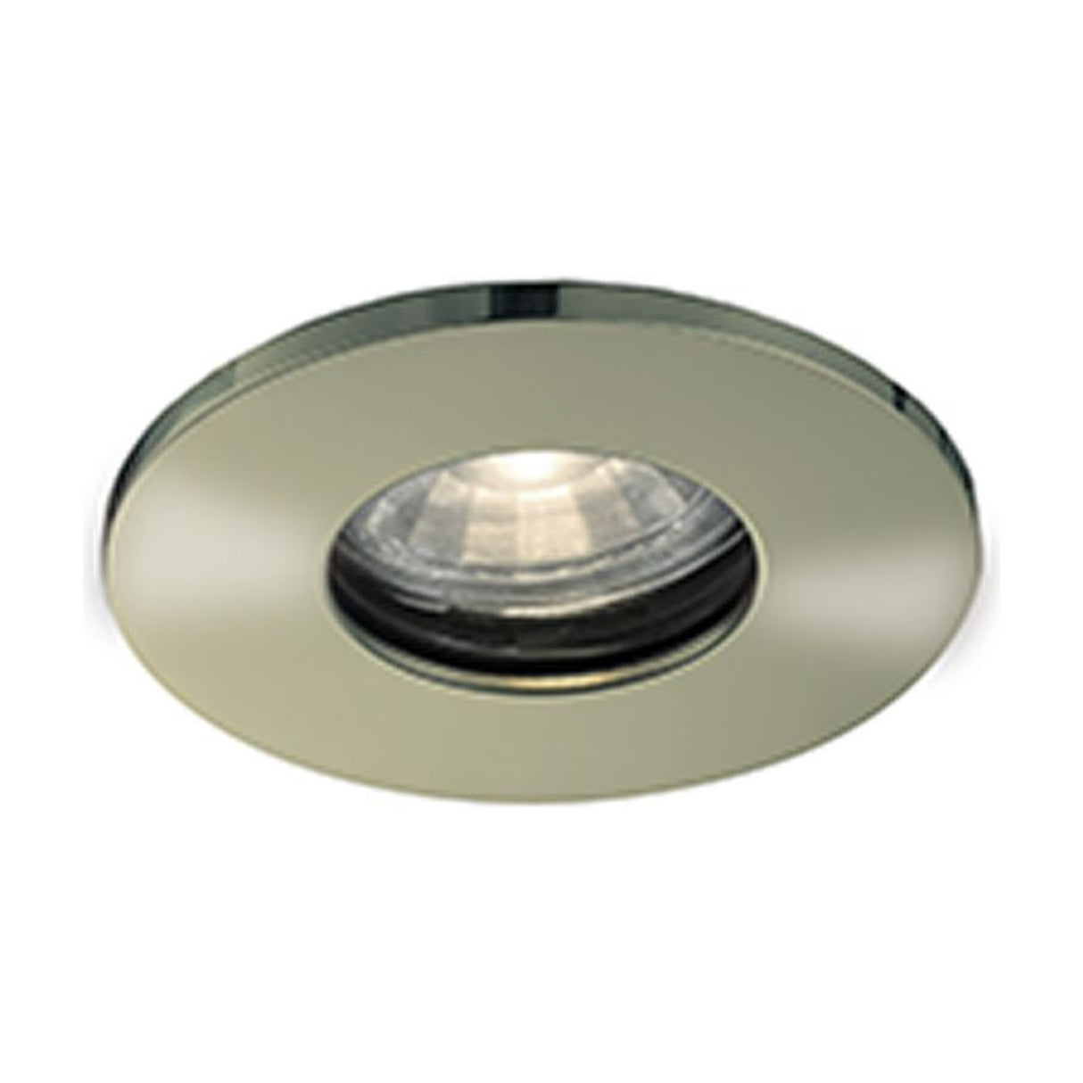 GU10 recessed downlight in satin brass finish
