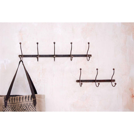 Rama Iron Wall Hooks - Grey - Row of 5