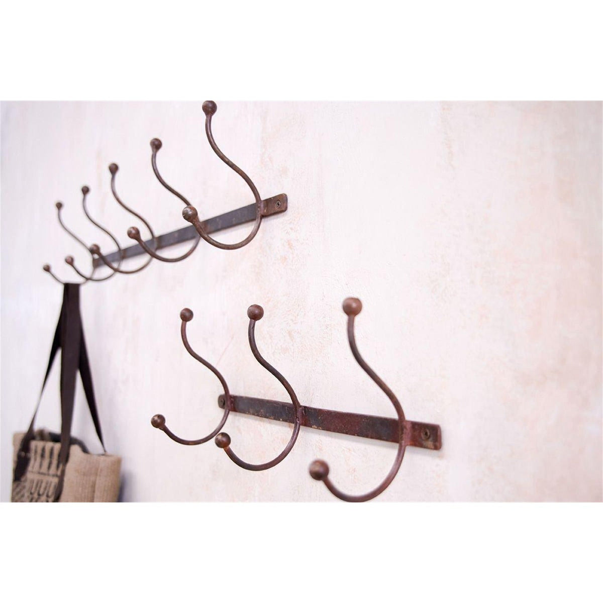 Rama Iron Wall Hooks - Grey - Row of 5