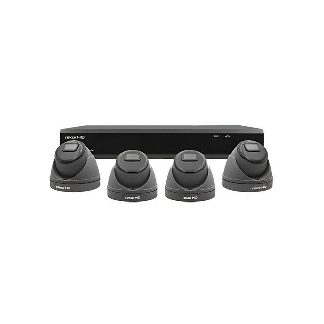 RekorHD 2MP Analogue 4 Channel 4 Camera Dome Kit 500GB - Grey