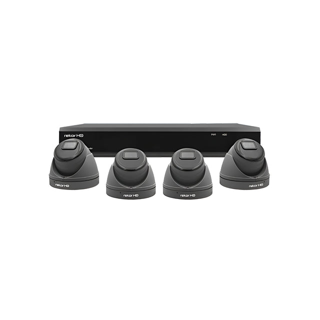 RekorHD 2MP Analogue 8 Channel 4 Camera Dome Kit 1TB - Grey