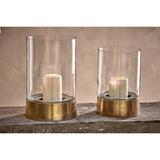 Rajura Small Hurricane Lantern - Brass