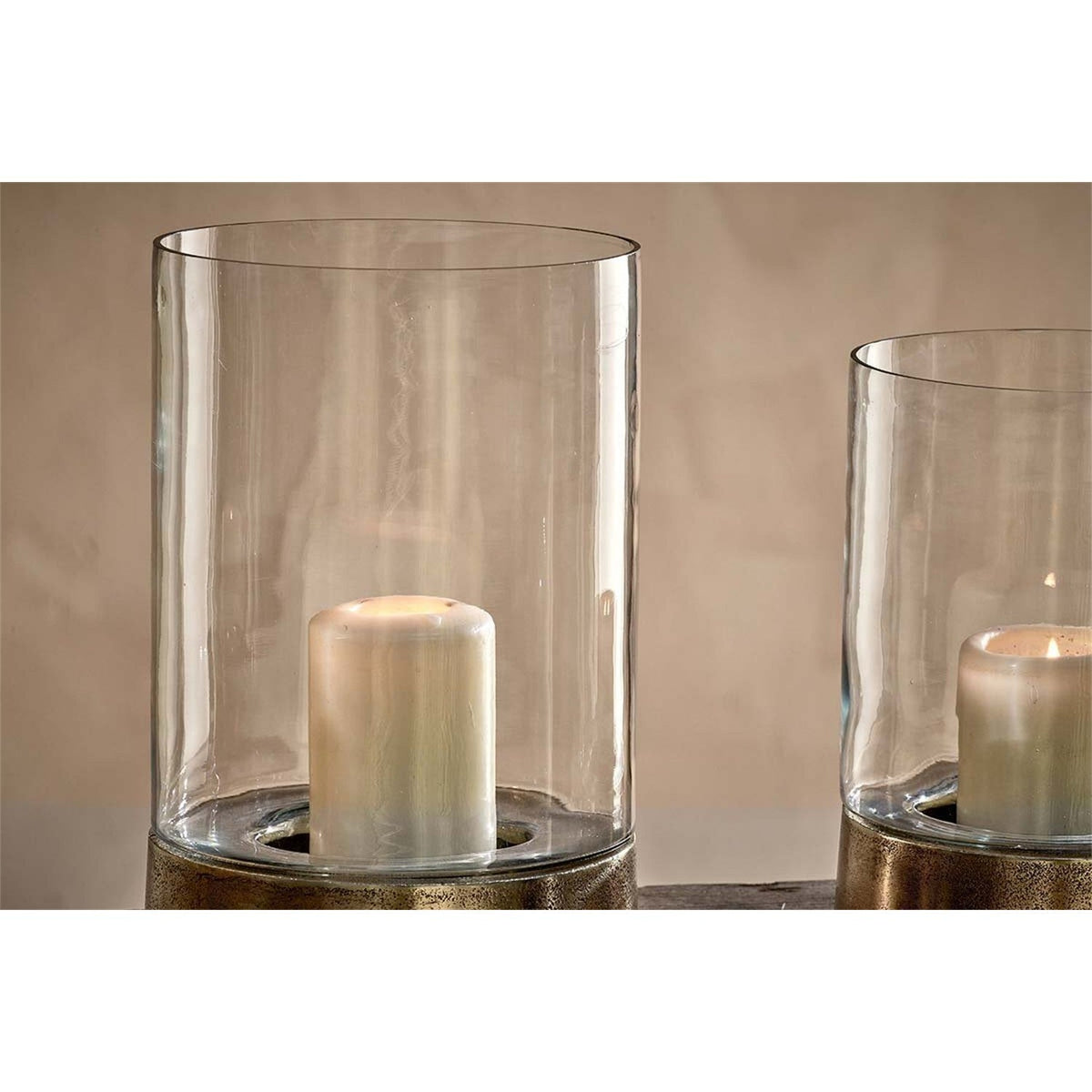 Rajura Small Hurricane Lantern - Brass