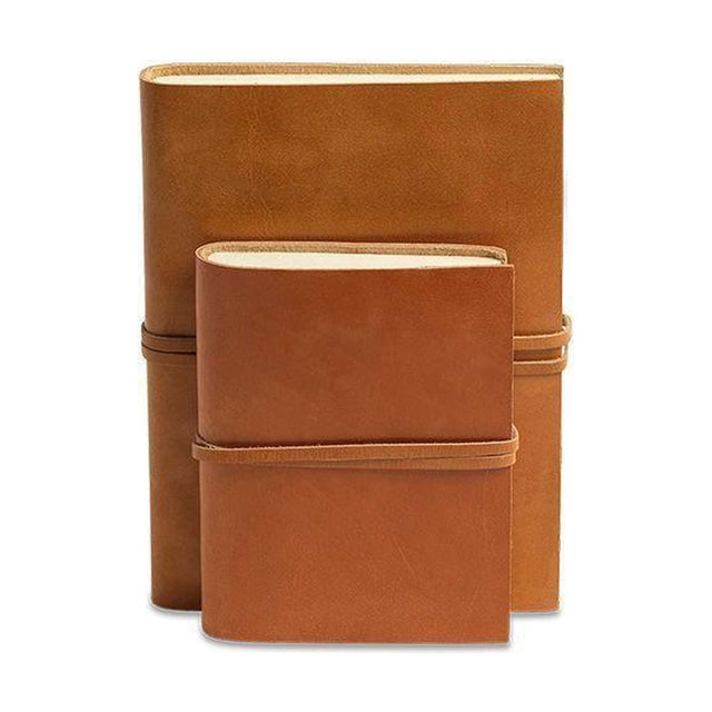 Rustic A5 Leather Journal - Tanned