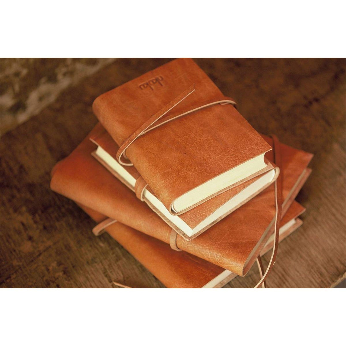 Rustic A5 Leather Journal - Tanned