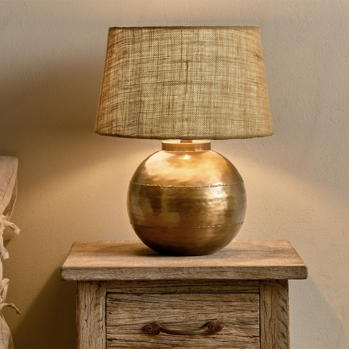 Rasan Table Lamp Base - Antique Brass