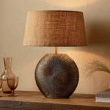 Ramvas Etched Table Lamp Base - Antique Brass