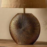 Ramvas Etched Table Lamp Base - Antique Brass