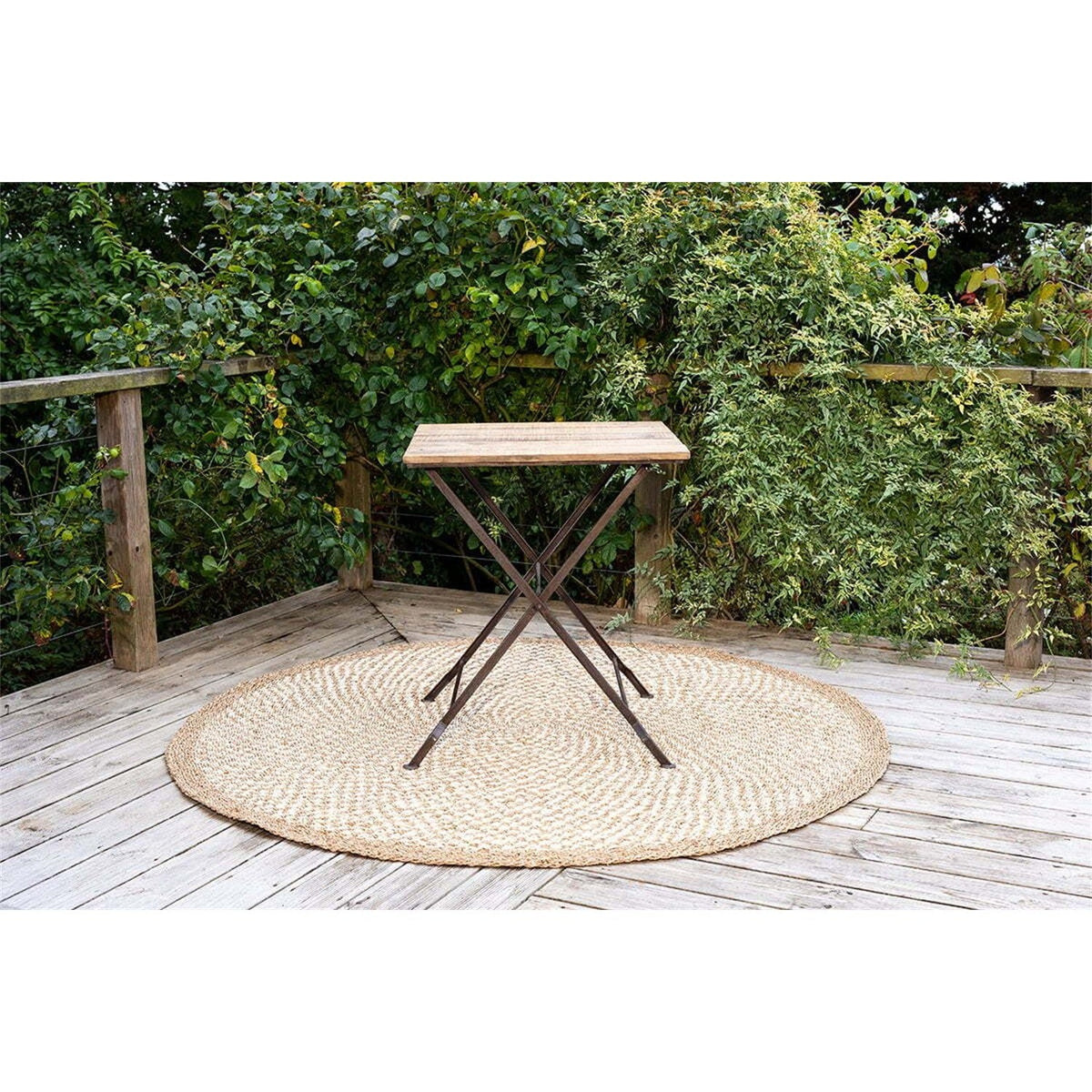Rishikesh Reclaimed Wood Folding Garden Table - Natural