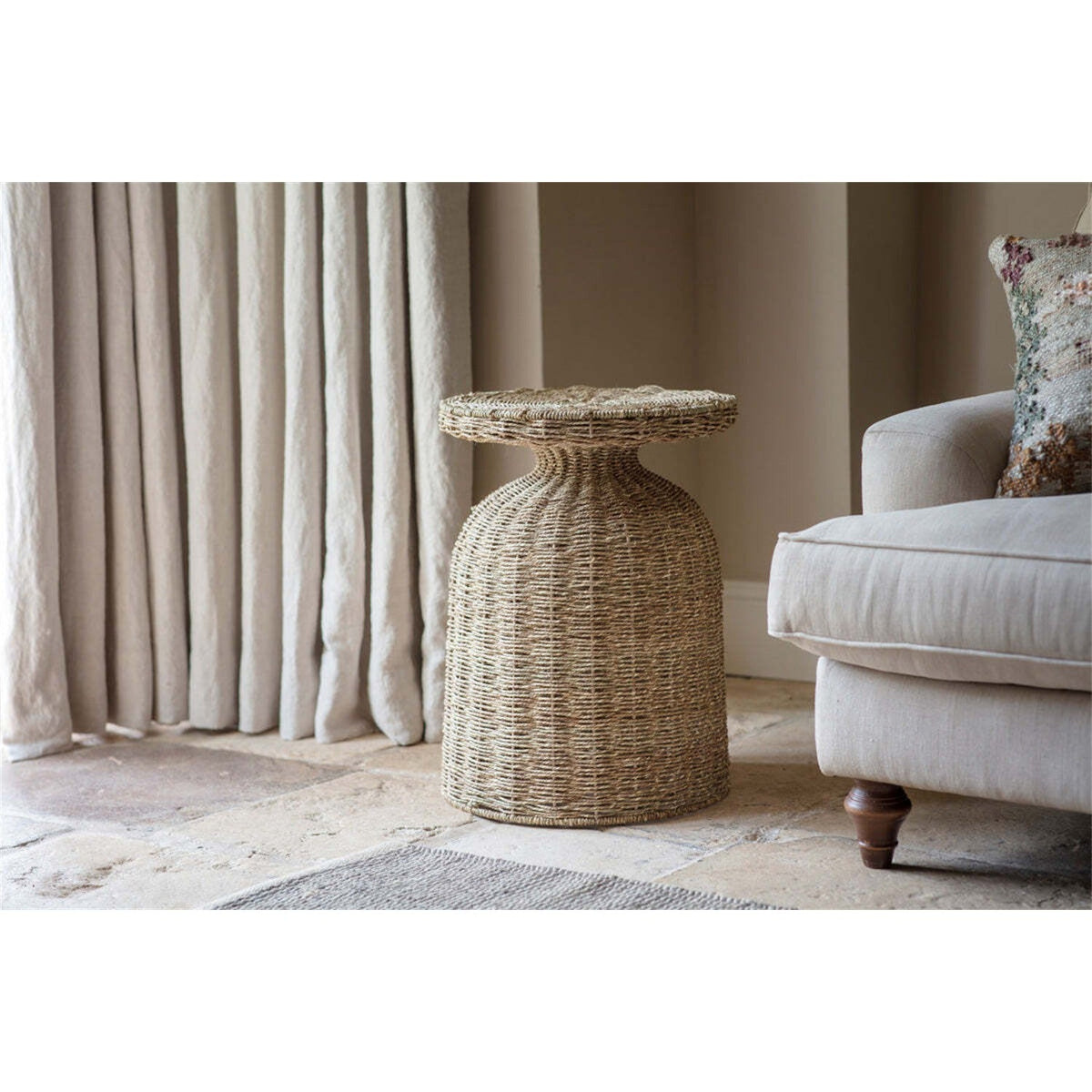 Rampura Rattan Side Table - Natural