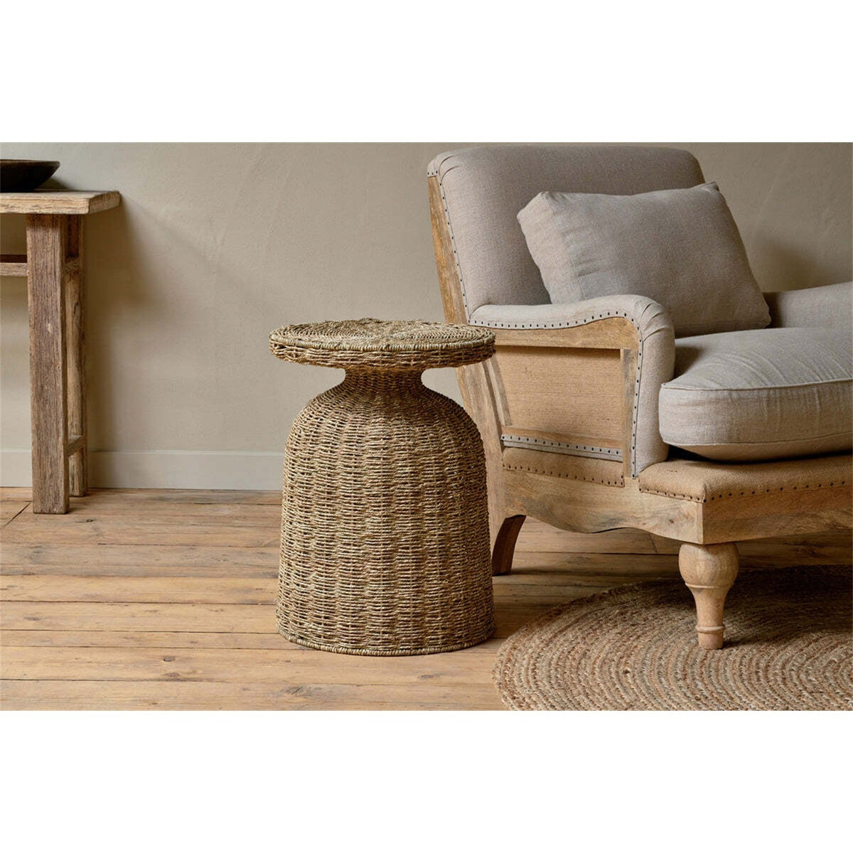 Rampura Rattan Side Table - Natural