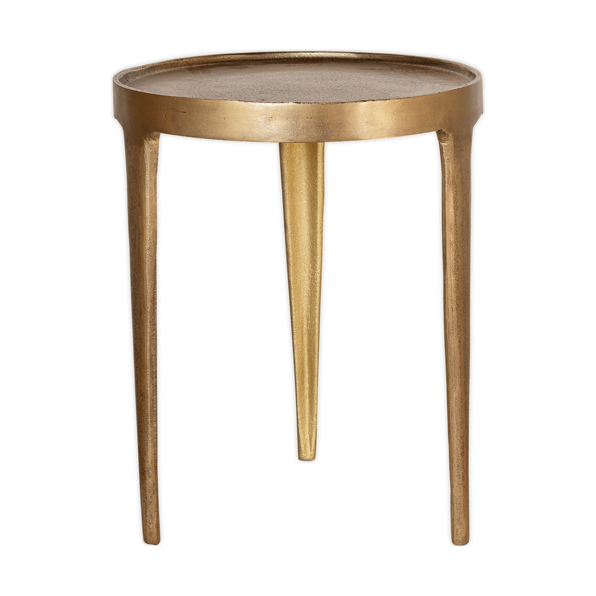 Rohia Small Cast Metal Side Table - Brass
