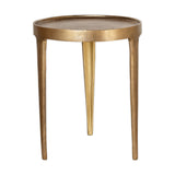 Rohia Small Cast Metal Side Table - Brass
