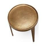 Rohia Small Cast Metal Side Table - Brass