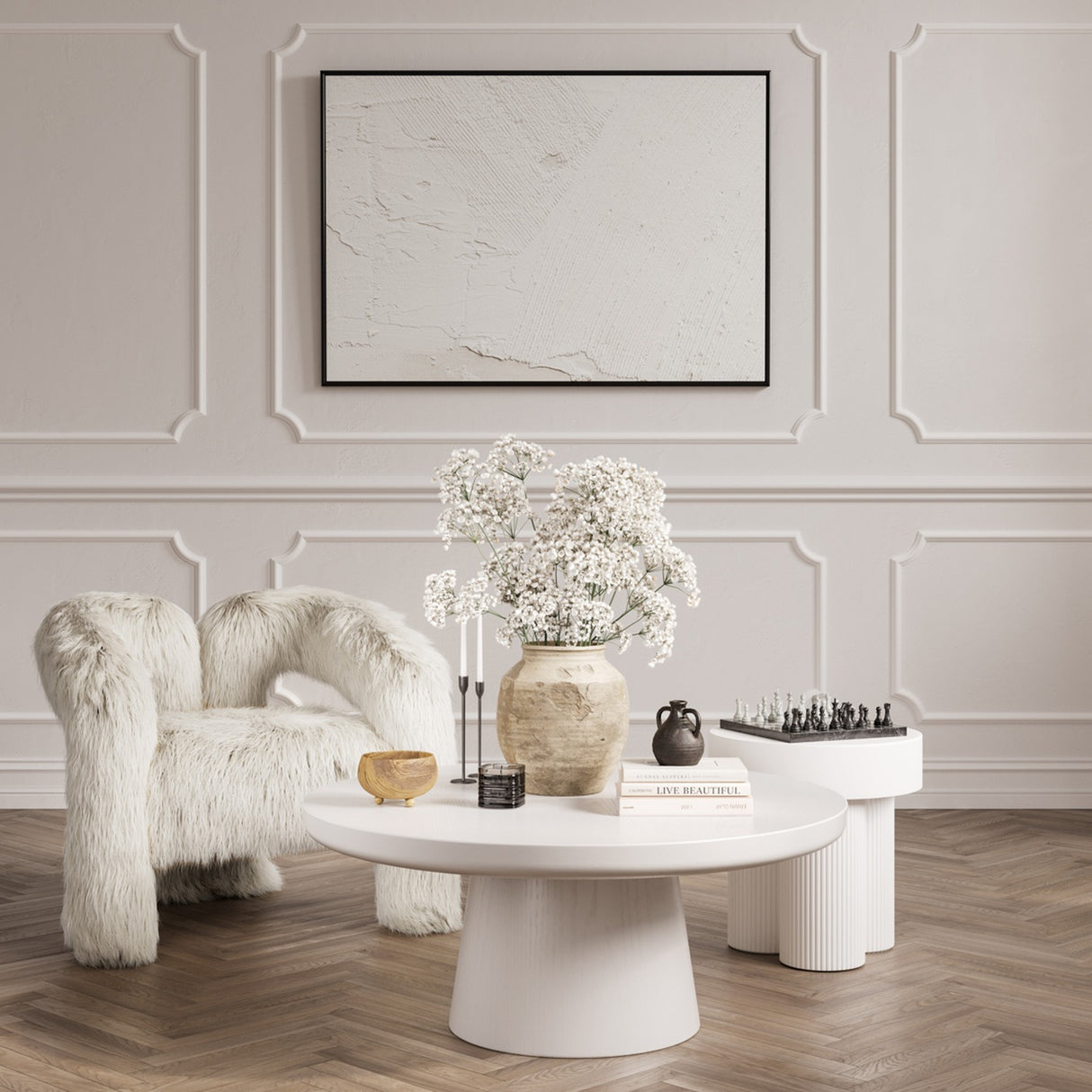 Rumi Coffee Table - White