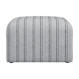 Ryder Footstool - Grey Thick Stripe