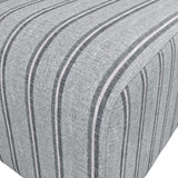 Ryder Footstool - Grey Thick Stripe