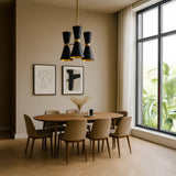 Ramses 3 Light Chandelier - Black