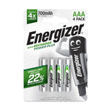 Energizer Recharge Power Plus AAA Batteries (HR03) - 4 Pack retail pack