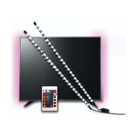 3.2W RGB USB 2 x 50cm LED TV Strip Light - Colour Changing