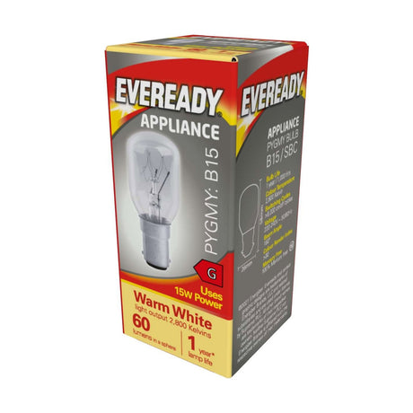 B15 (SBC) Pygmy Bulb 15W 60lm - Warm White 2800K retail pack