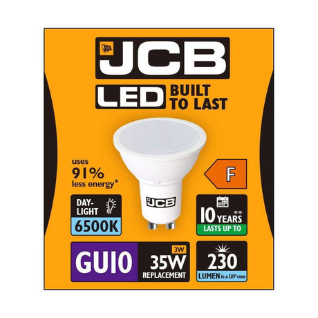 GU10 LED Spotlight Bulb 3W 230lm Non-Dimmable - Daylight 6500K retail pack