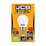 E14 (SES) LED Golf Bulb 3W 250lm Non-Dimmable - Warm White 3000K retail pack