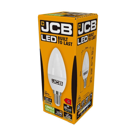 E14 (SES) LED Candle Bulb 3W 250lm - Warm White 3000K retail pack