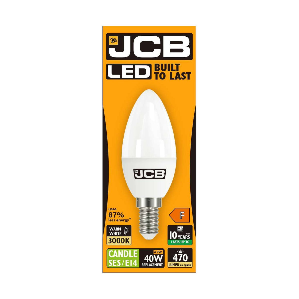 LED Candle E14 4.9W 470lm - Warm White 3000K retail pack