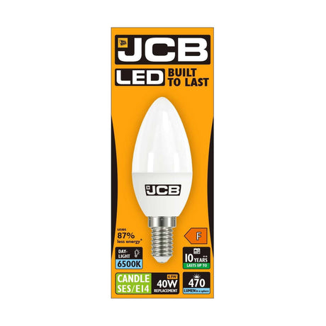 E14 (SES) LED Candle Bulb 4.9W 470lm - Daylight 6500K - JCB retail pack