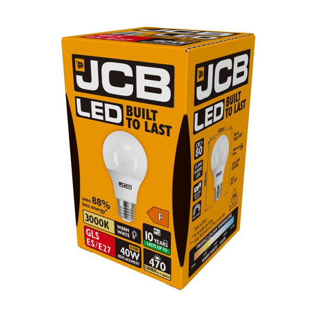 E27 (ES) LED GLS Bulb 4.9W 470lm - Warm White 3000K - JCB retail pack