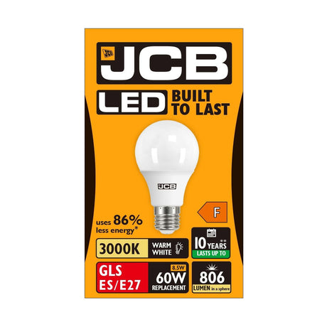 E27 (ES) LED GLS Bulb 8.5W 806lm Non-Dimmable - Warm White 3000K retail pack