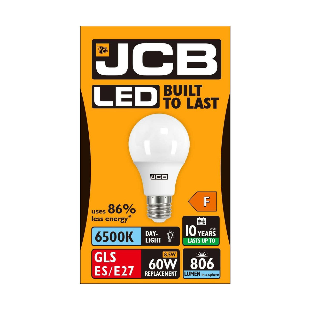 E27 (ES) LED GLS Bulb 8.5W 806lm - Daylight 6500K retail pack