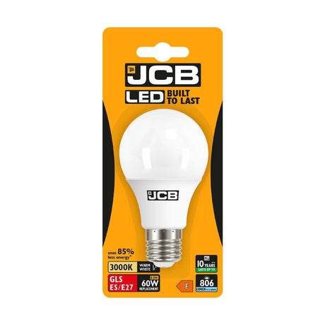 8.5W GLS LED E27 806lm - Warm White 3000K retail pack