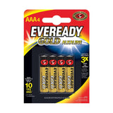 Eveready Gold AAA Batteries (LR03) - 4 Pack retail pack