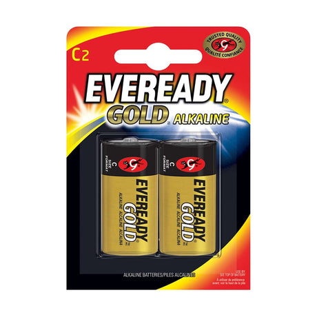 Eveready Gold C Batteries (LR14) - 2 Pack retail pack