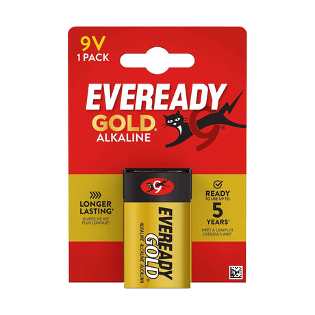 Eveready Gold 9V Batteries (PP3) - 1 Pack retail pack