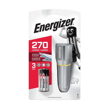 Energizer LED Vision HD Metal Torch 270lm - Batteries Included retail pack