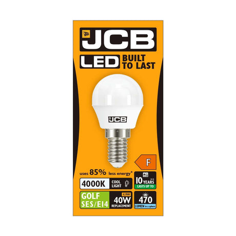 E14 (SES) LED Golf Bulb 4.9W 470lm - Cool White 4000K retail pack