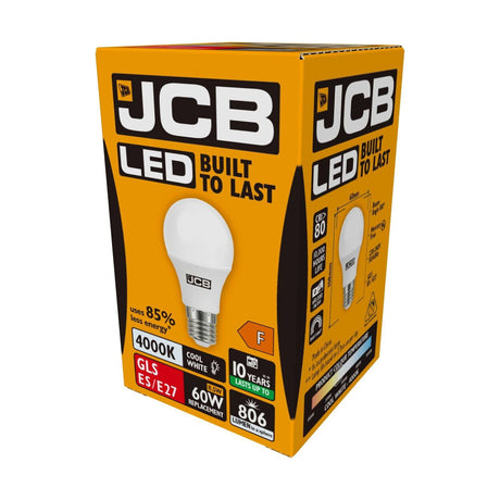 E27 (ES) LED GLS Bulb 8.5W 806lm Non-Dimmable - Cool White 4000K retail pack