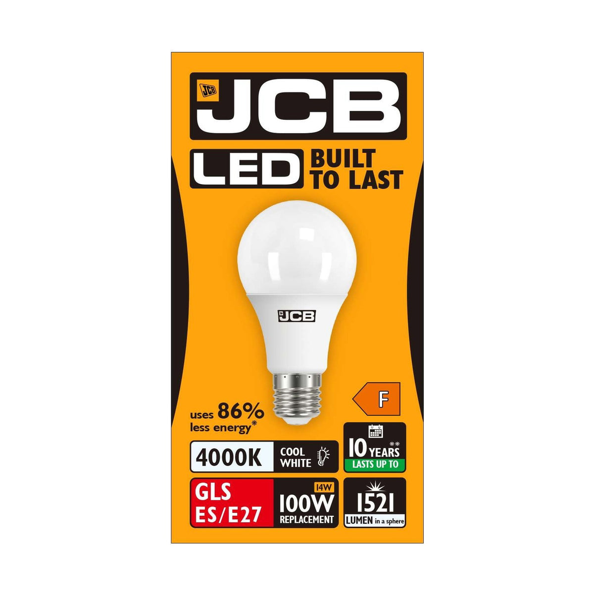 E27 (ES) LED GLS Bulb 14W 1521lm Non-Dimmable - Cool White 4000K retail pack