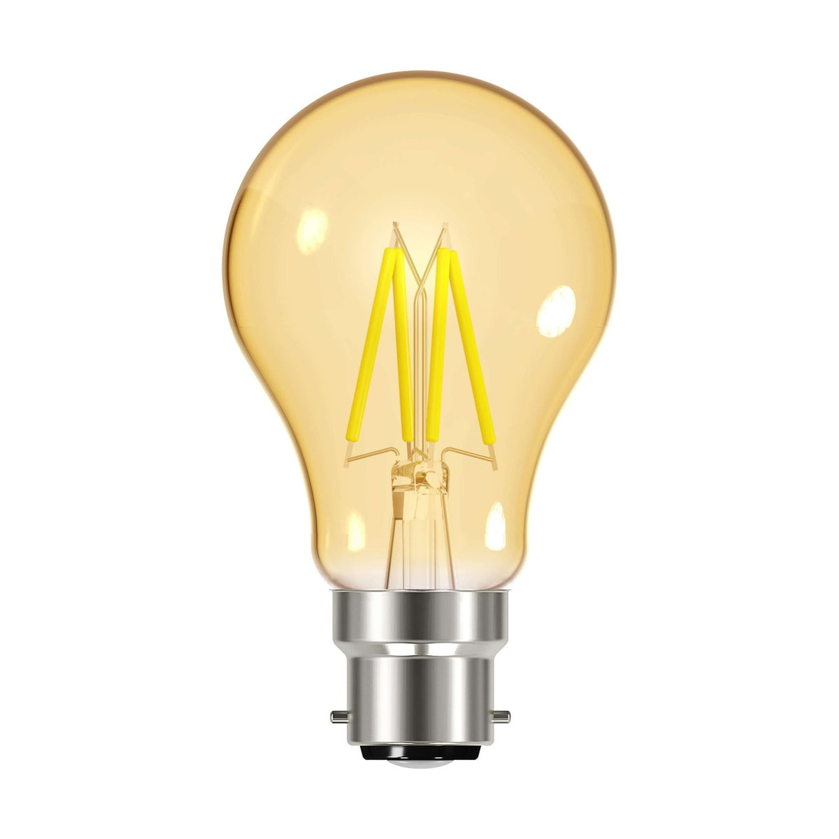 B22 (BC) LED Filament GLS Bulb 4W 440lm - Gold 2700K