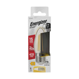 E27 LED Filament Candle Bulb 4W 470lm - Warm White 2700K - Energizer retail pack