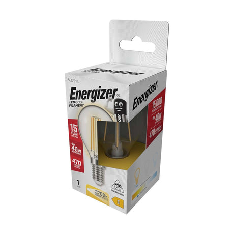 E14 (SES) LED Golf Bulb 4W 470lm Non-Dimmable - Warm White 2700K retail pack