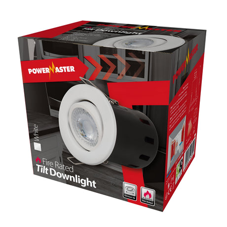PowerMaster Fire Rated Tilt Downlight - White
