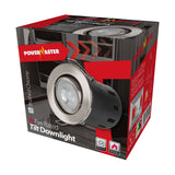 Fire Rated Tilt Downlight - Brushed Chrome