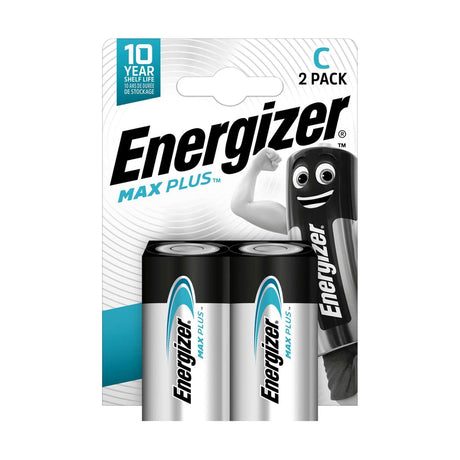 Energizer Max Plus C Batteries (LR14) - 2 Pack retail pack