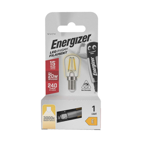 E14 (SES) LED Pygmy Bulb 2W 240lm Non-Dimmable - Warm White 3000K retail pack