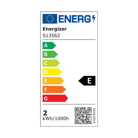 E14 (SES) LED Filament Pygmy Bulb 2W 240lm - Warm White, 2 Pack energy label