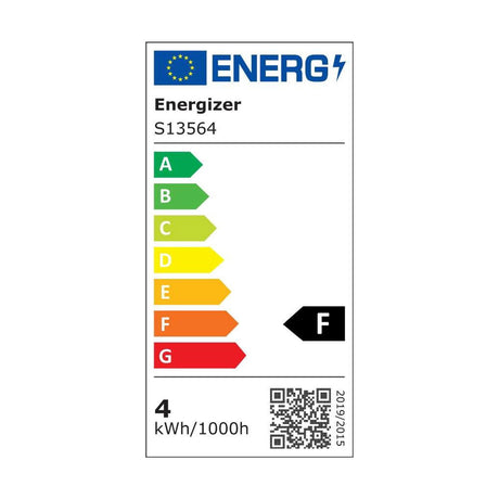 E14 (SES) LED Cooker Hood Bulb 4W 440lm - Warm White, 2 Pack energy label